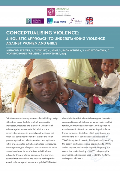 Conceptualising Violence – A Holistic Approach to Understanding Violence Against Women and Girls