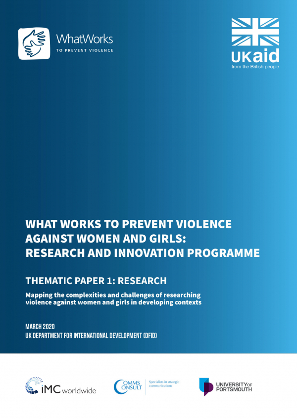 What Works to Prevent VAWG: Research and Innovation Programme - Thematic Paper 1: Research