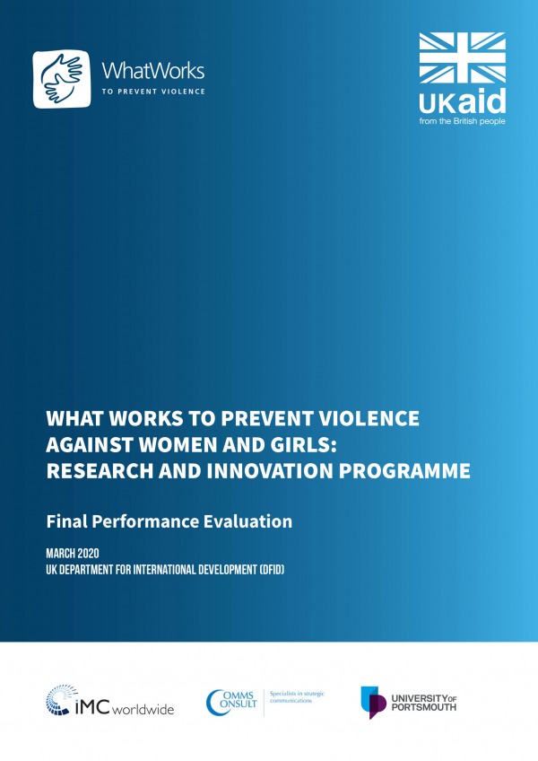 What Works to Prevent VAWG: Research and Innovation Programme - Final Performance Evaluation
